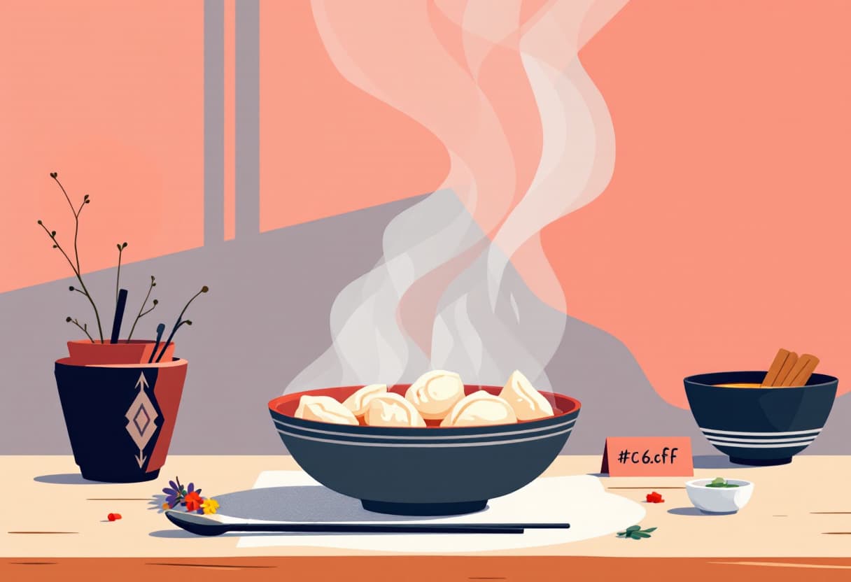 Platos españoles con sus descripciones sobre la mesa