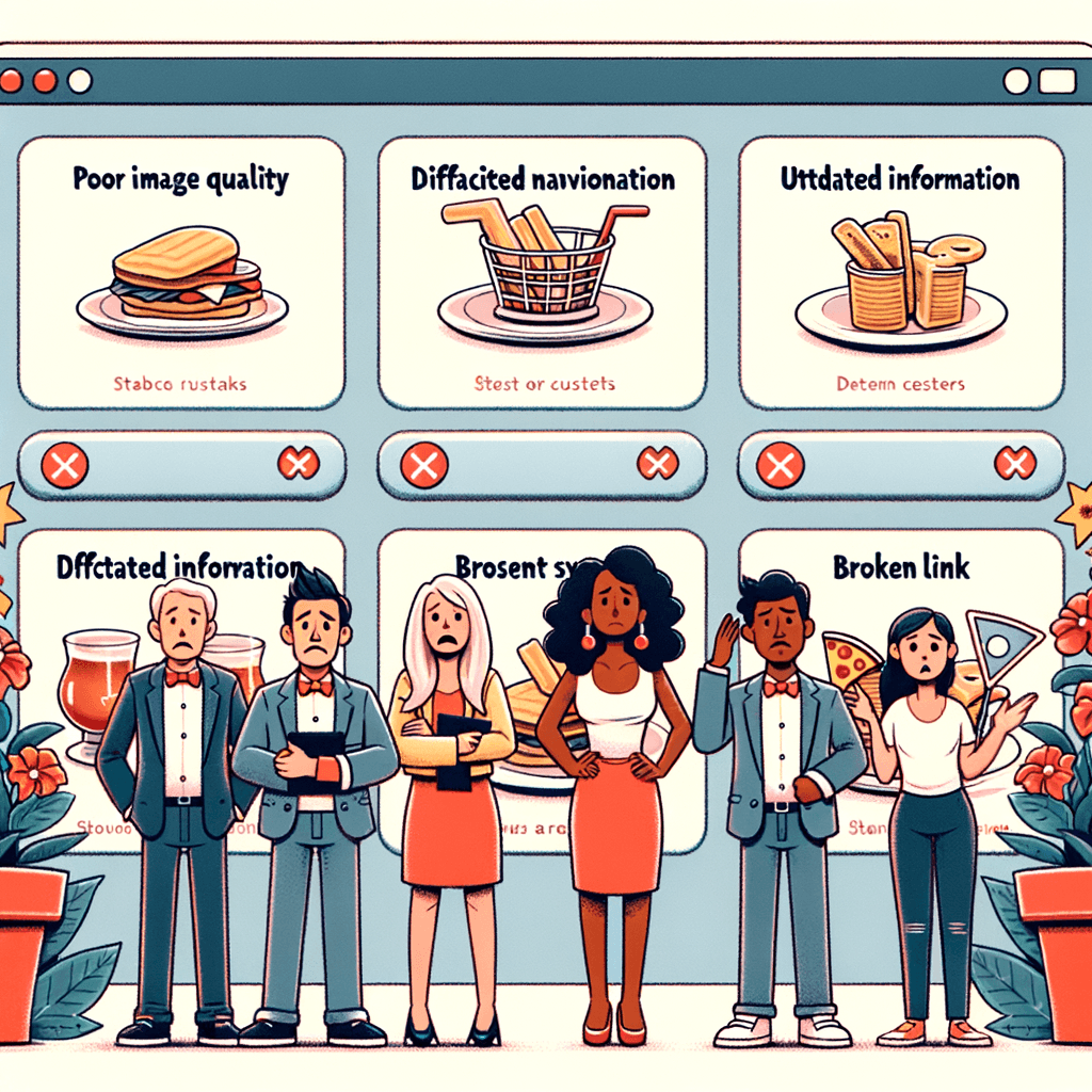 Página web de restaurante en el móvil